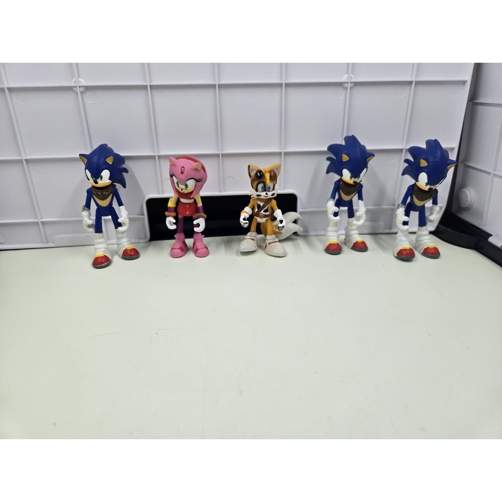 TOMY Sonic OuiDo Tails Amy Rose Boom Figure Lot of 5 Sonic The Hedge Hog